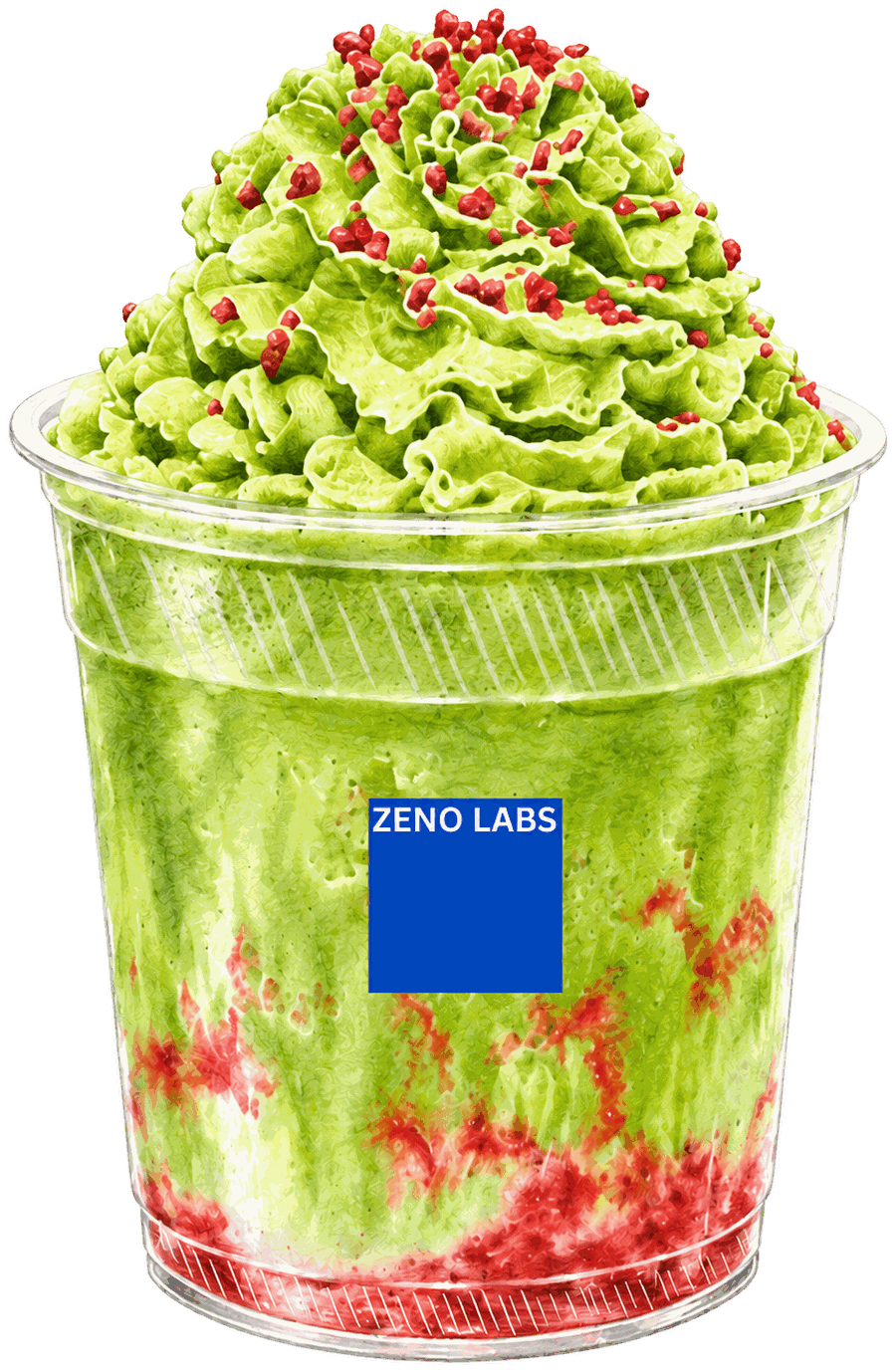 Strawberry matcha with matcha whip