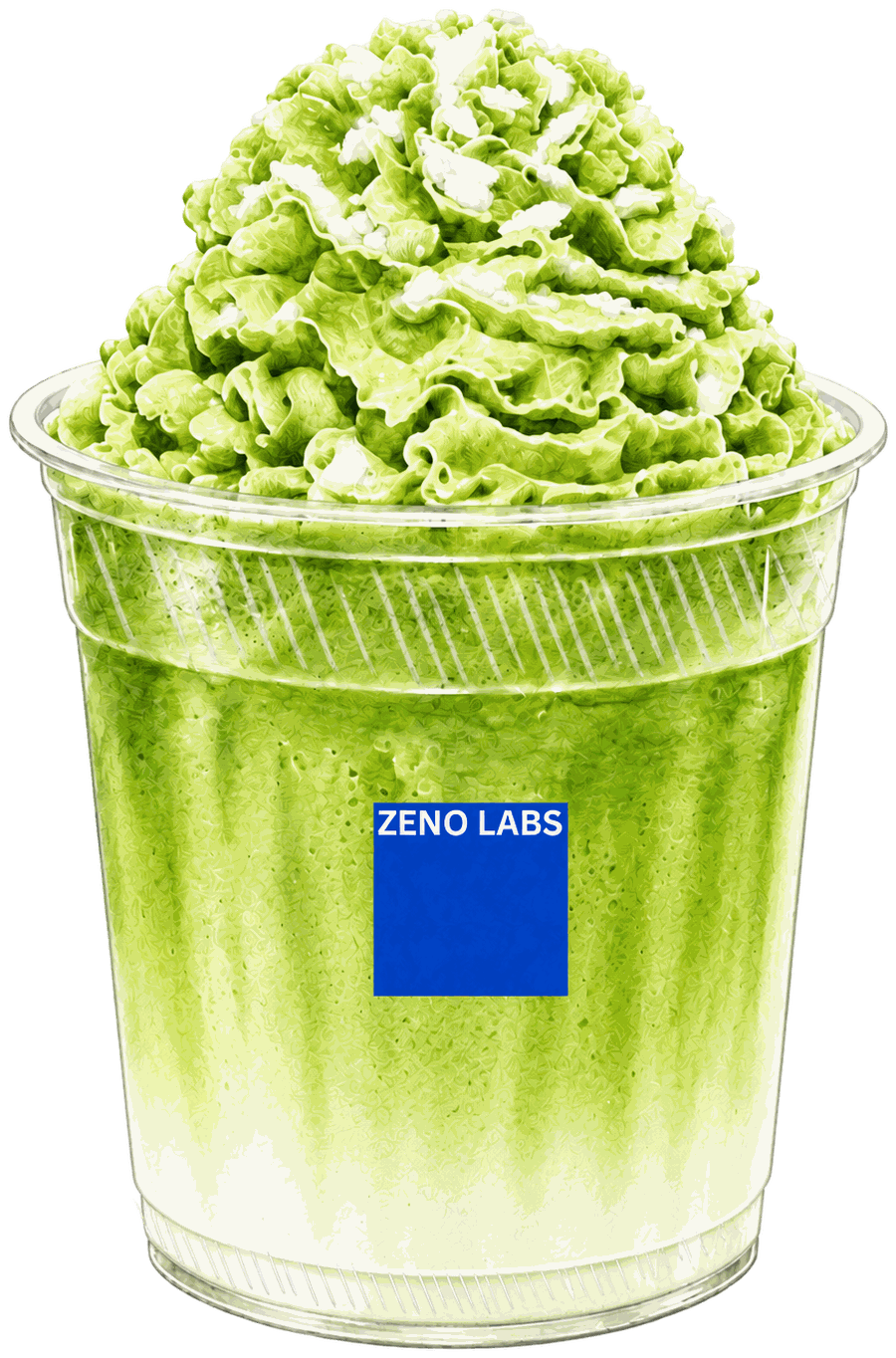 White chocolate matcha with matcha whip